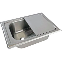 Мойка квадратная 463x348x150 мм стальная крышка Marine Rocket (MR573BSS)